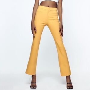 Zara Tangerine Mini Flare Pants